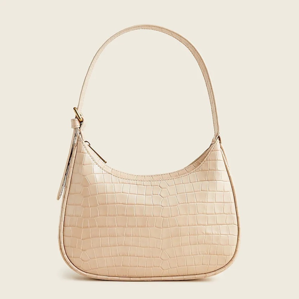 J Crew Copenhagen shoulder bag in croc-embossed leather